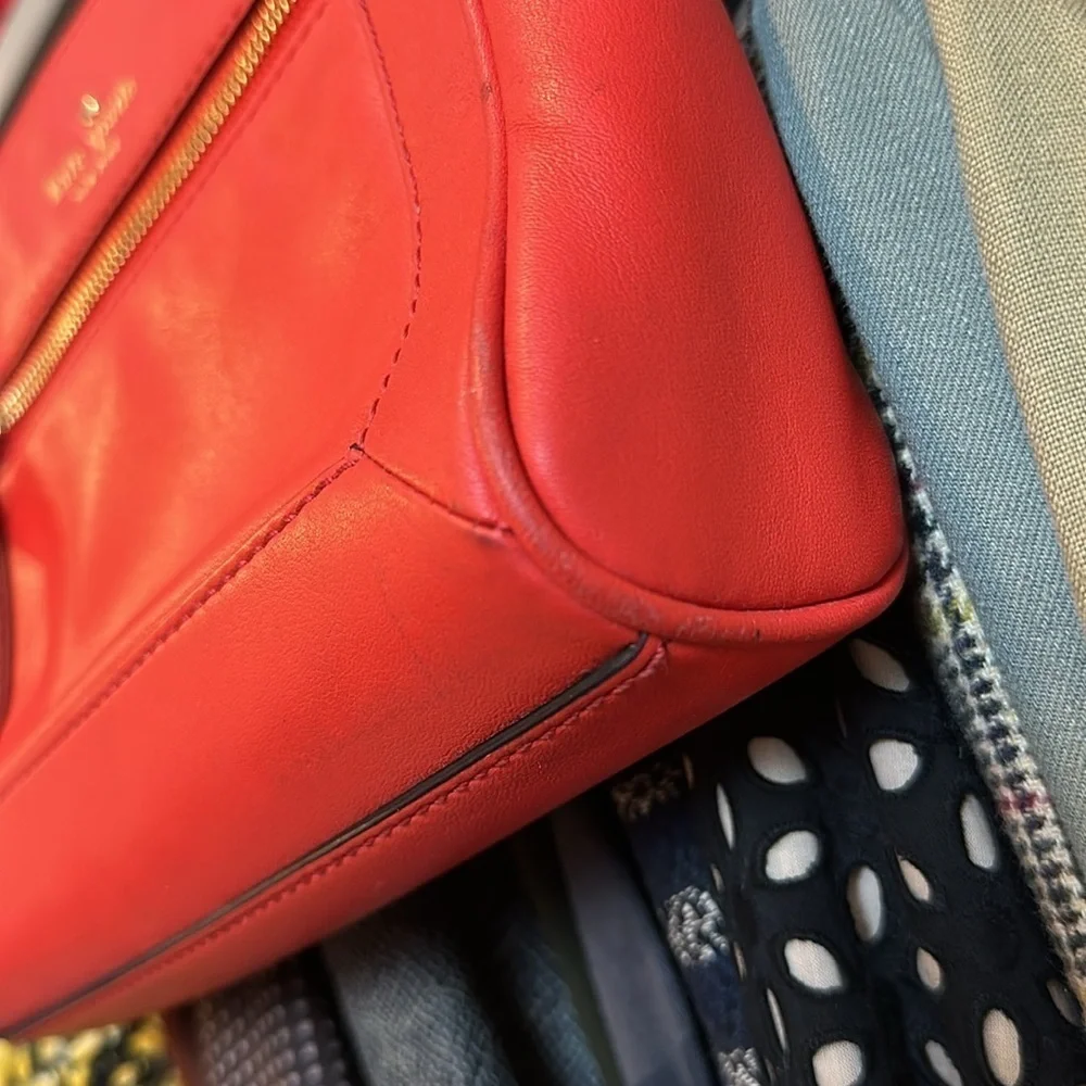 Kate Spade red leather crossbody bag